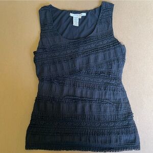Max Studio Black Lace Tank Top